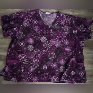 UA Uniform Advantage Scrub Top Pockets Brushed Soft Fabric Plus Size 5X